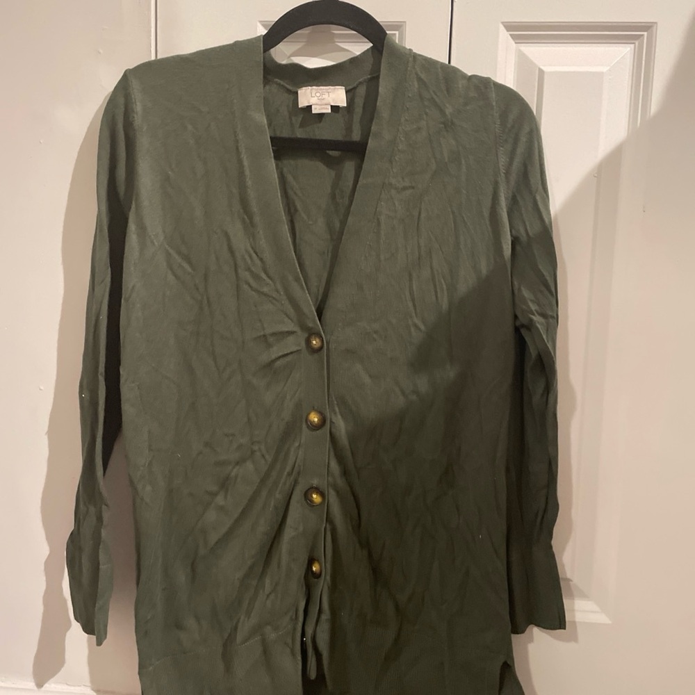 LOFT Sage Green Knit Sweater